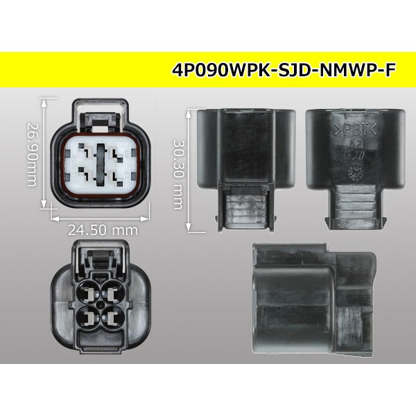 Photo3: ●[furukawa] (former Mitsubishi) NMWP series 4 pole waterproofing F connector（no terminals）/4P090WP-SJD-NMWP-F-tr (3)