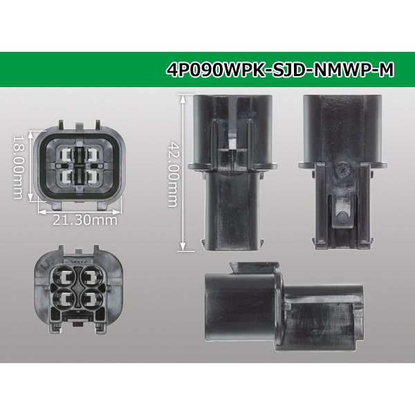 Photo3: ●[furukawa] (former Mitsubishi) NMWP series 4 pole waterproofing M connector（no terminals）/4P090WP-SJD-NMWP-M-tr (3)