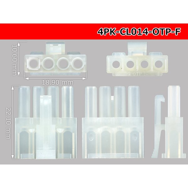 Photo3: ●[sumiko] CL series 4 pole F connector (no terminals) /4P-CL014-OTP-F-tr (3)