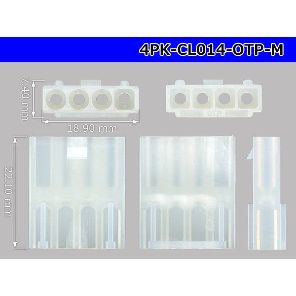 Photo3: ●[sumiko] CL series 4 pole M connector (no terminals) /4P-CL014-OTP-M-tr (3)