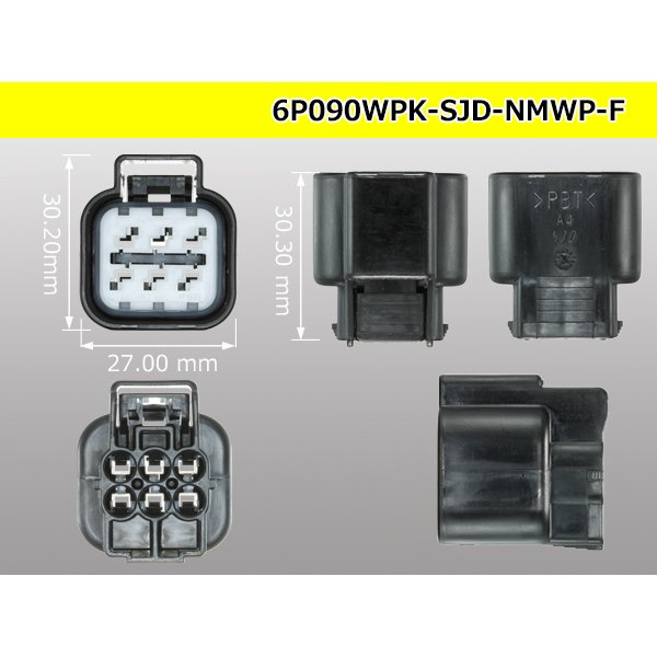 Photo3: ●[furukawa] (former Mitsubishi) NMWP series 6 pole waterproofing F connector（no terminals）/6P090WP-SJD-NMWP-F-tr (3)