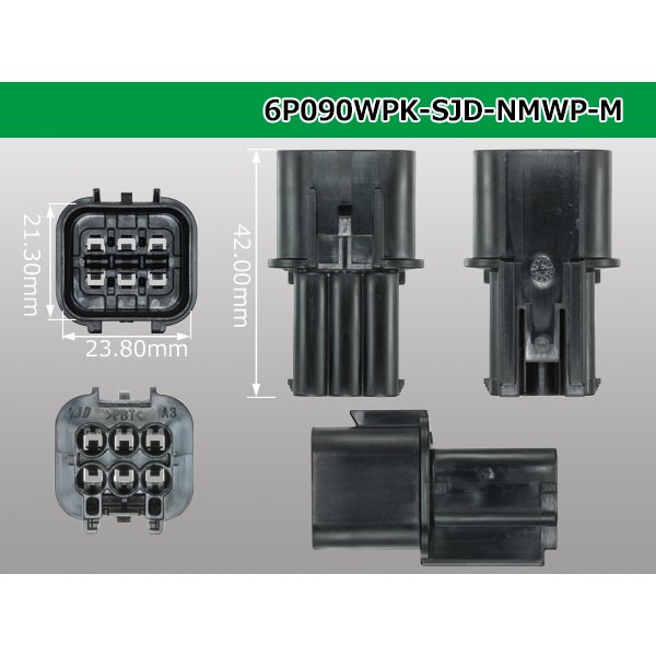 Photo3: ●[furukawa] (former Mitsubishi) NMWP series 6 pole waterproofing M connector（no terminals）/6P090WP-SJD-NMWP-M-tr (3)