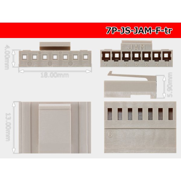 Photo3: ●[JAM] JS series 7 pole F connector (no terminals) /7P-JS-JAM-F-tr (3)