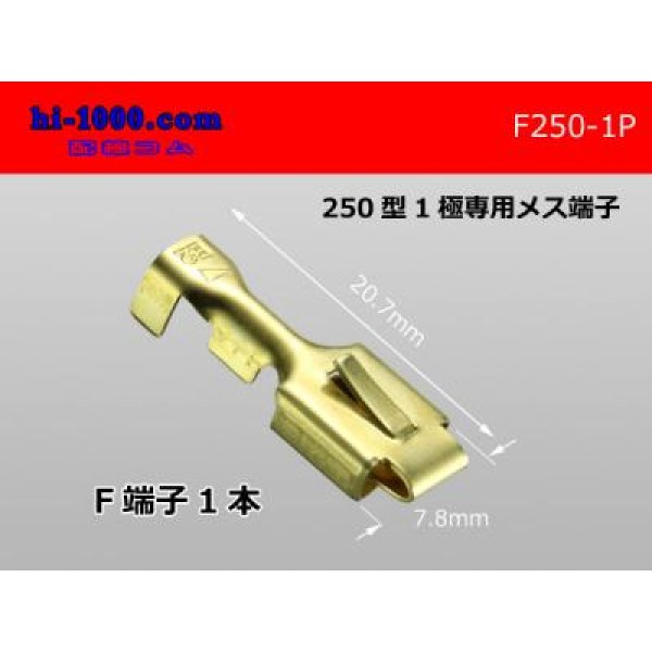 Photo1: [yazaki]250 Type  1 pole exclusive use  female  terminal /F250-1P (1)