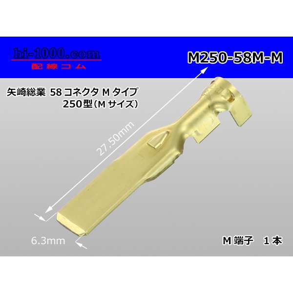 Photo1: [Yazaki] 250 type 58 series M type M terminal (Medium size) /M250-58M-M (1)