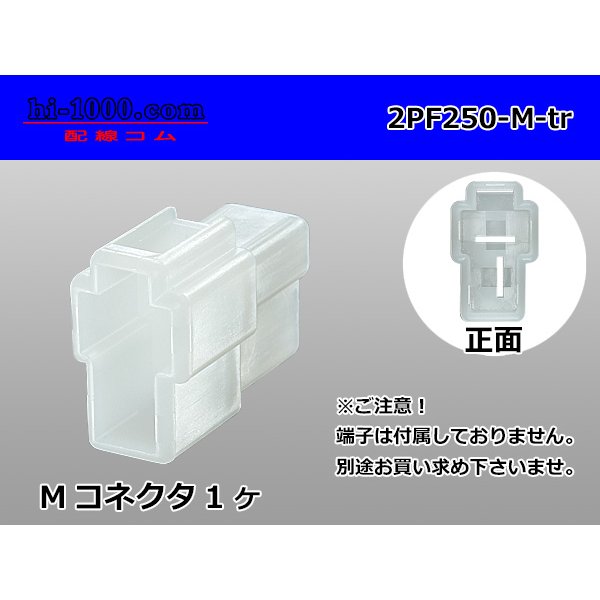 Photo1: ●[yazaki] 250 type 2 pole CN(A) series  M connector (no terminals) /2PF250-M-tr (1)