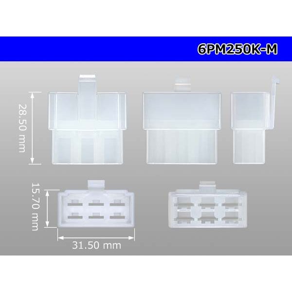 Photo3: ●[sumitomo] 250 type 6 pole M connector (no terminals) /6PM250-M-tr (3)