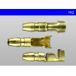 Photo3: Round Bullet Terminal  male  terminal - male  With sleeve  [color Gold] /MG (3)