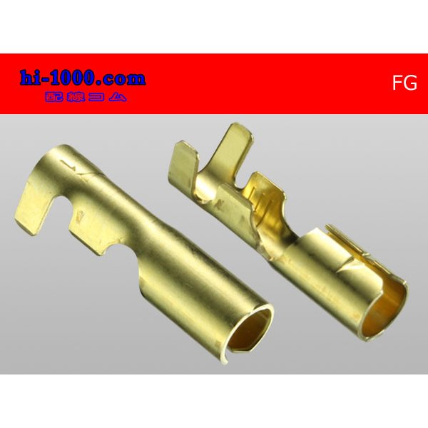 Photo2: Round Bullet Terminal  female  terminal - female  With sleeve  [color Gold] /FG (2)