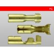 Photo3: Round Bullet Terminal  female  terminal - female  With sleeve  [color Gold] /FG (3)