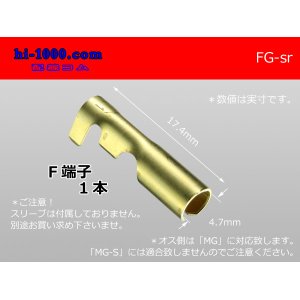 Photo: Round Bullet Terminal  [color Gold]  female  terminal   only  - female  No sleeve /FG-sr