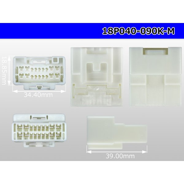 Photo3: ●[sumitomo] 040+090 type hybrid 18 pole M connector (no terminals) /18P040-090-M-tr (3)