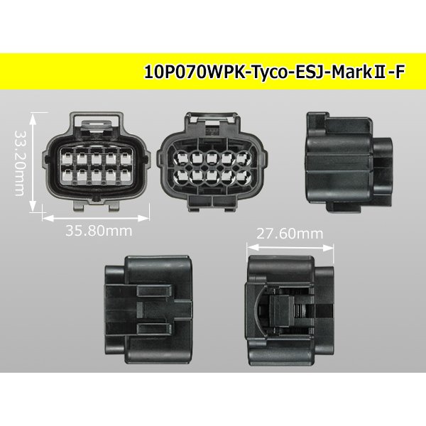 Photo3: ●[TE] 070 Type ECONOSEAL J Series (Markll) waterproofing 10 pole F connector (No terminals) /10P070WP-Tyco-EsJ-Mark2-F-tr (3)