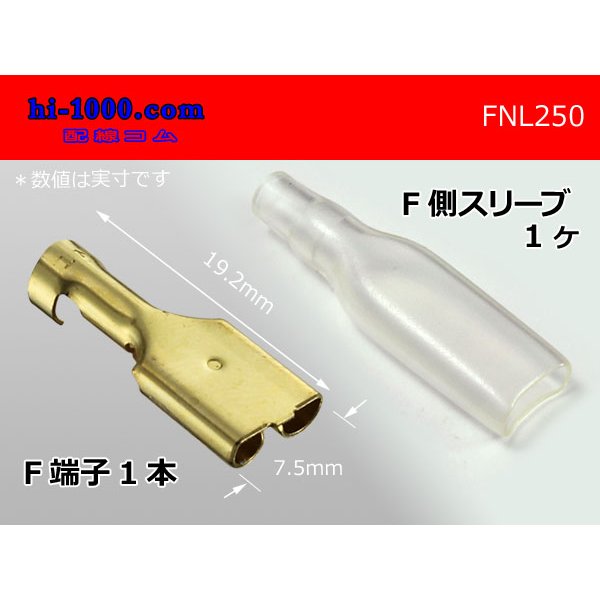 Photo1: 250 Type  No lock F terminal - With sleeve /FNL250 (1)