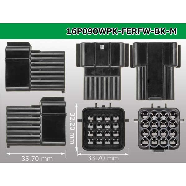 Photo3: ●[furukawa] RFW series 16 pole M connector [black] (no terminals) /16P090WP-FERFW-BK-M-tr (3)