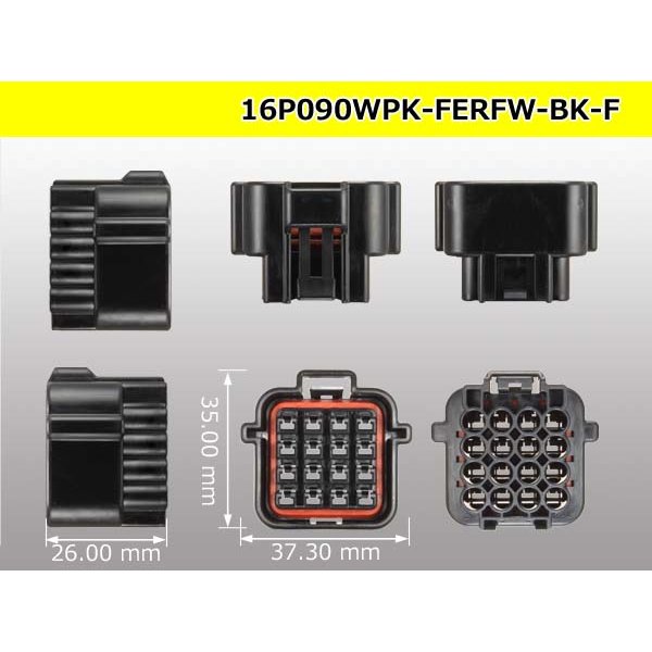 Photo3: ●[furukawa] RFW series 16 pole F connector [black] (no terminals) /16P090WP-FERFW-BK-F-tr (3)