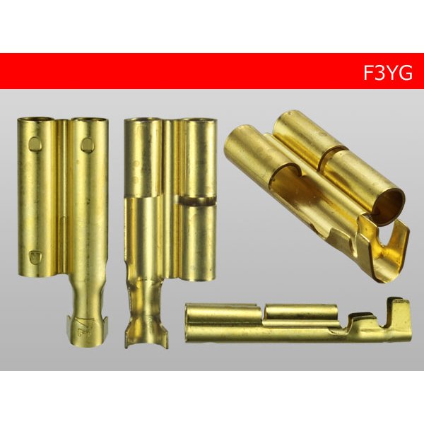 Photo3: 3-tine  Round Bullet Terminal F terminal   only  - No sleeve  One /F3YG (3)