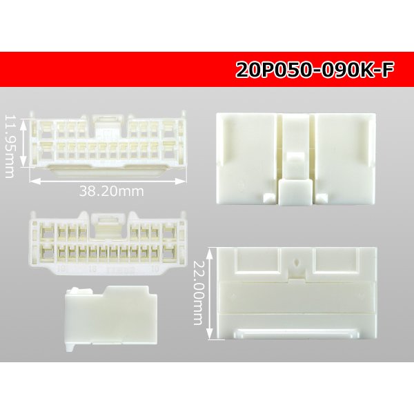 Photo3: ●[sumitomo] 050+090 type hybrid 20 pole F connector (no terminals) /20P050-090-F-tr (3)