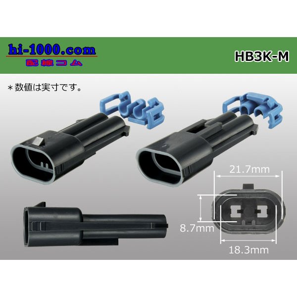 Photo2: Delphi [Delphi] HB3 [color Black] M Connector only ( No terminal )/HB3-M-tr (2)