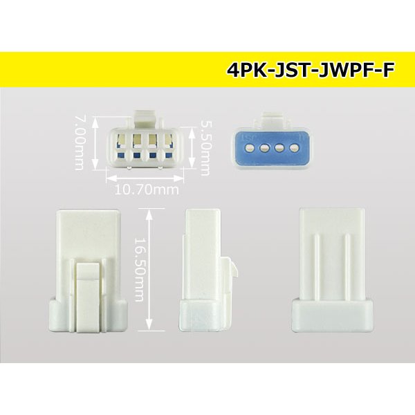Photo3: ●[JST] JWPF waterproofing 4 pole F connector (no terminals) /4P-JST-JWPF-F-tr (3)