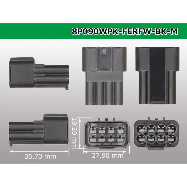 Photo3: ●[furukawa] RFW series 8 pole M connector [black] (no terminals) /8P090WP-FERFW-BK-M-tr (3)