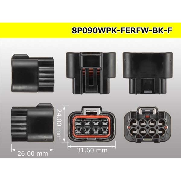 Photo3: ●[furukawa] RFW series 8 pole F connector [black] (no terminals) /8P090WP-FERFW-BK-F-tr (3)