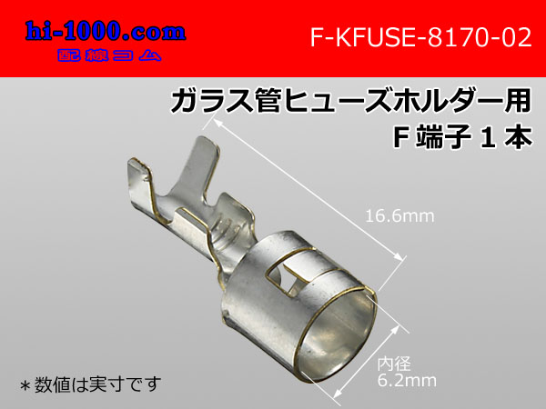 Photo1: 管 Fuse holder  F terminal 0.5-1.25sq/F-KFUSE-8170-02 (1)